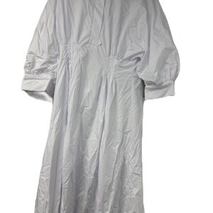 Women’s Georgette XL Poplin White Maxi Dress NWT